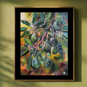 Avocados in the Autumn Sun Painting by Alfred Fox Poster