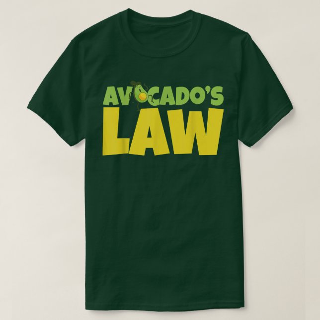 Avocados Law Avogadro Go Vegan  T-Shirt (Design Front)