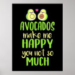 Avocados Make Me Happy Poster<br><div class="desc">Avocados Make Me Happy</div>