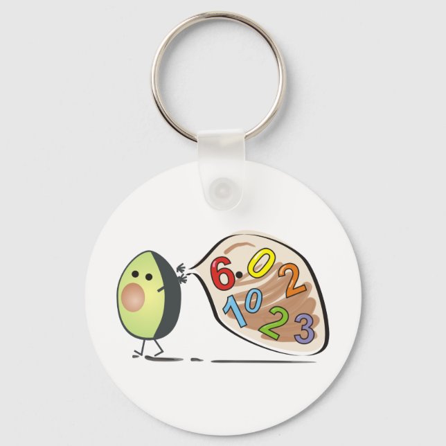 avocados numbers keychain (Front)