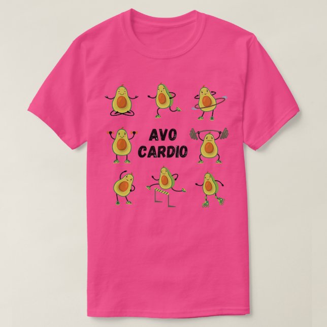 Avocardio Avo Cardio Funny Fitness Avocado Pun Pat T-Shirt (Design Front)