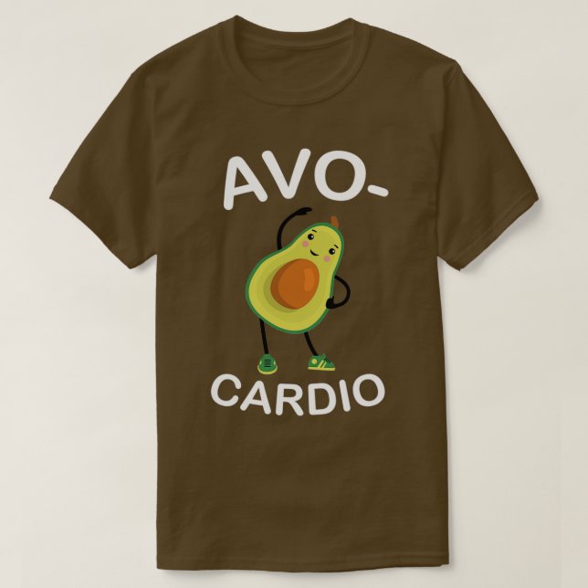 AvoCardio Funny Avocado Fitness 6 T-Shirt (Design Front)