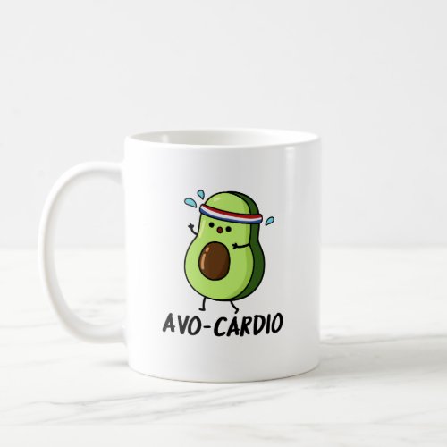 Avocardio Funny Excercise Avocado Pun  Coffee Mug