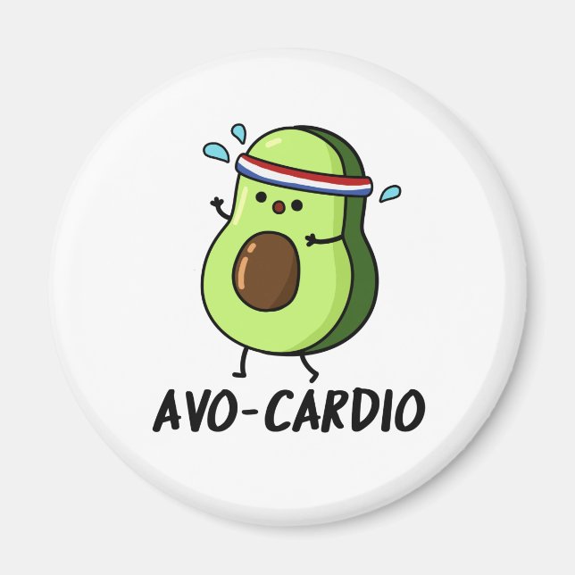 Avocardio Funny Excercise Avocado Pun  Magnet (Front)