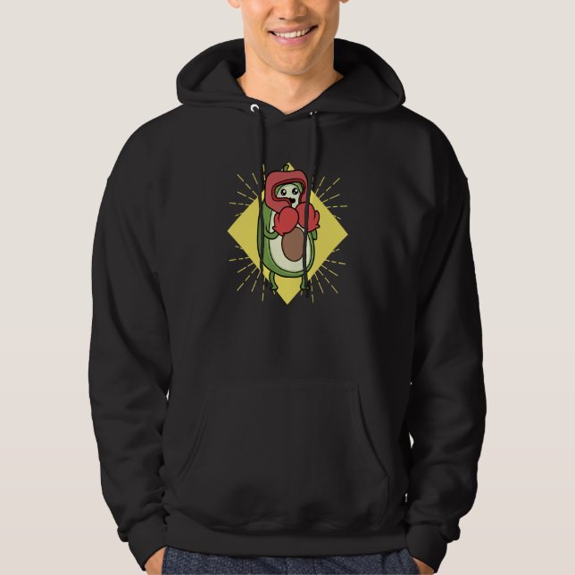 Avocardio heart fitness cardio sport boxer vegan v hoodie (Front)