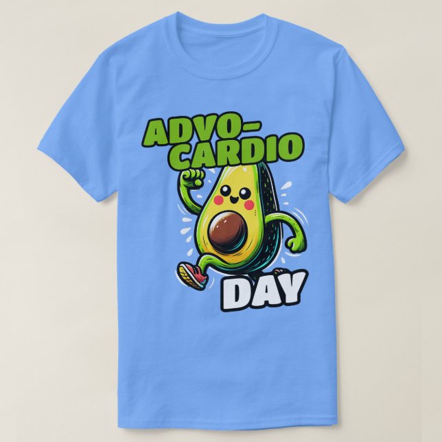 Avocardio Running Sport Workout Avocado T-Shirt (Design Front)