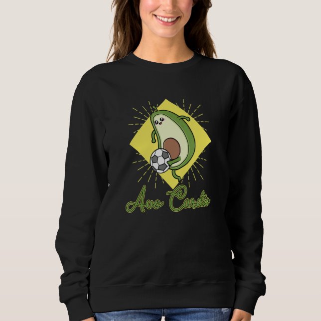 Avocardio Soccer heart fitness cardio sport vegan  Sweatshirt (Front)