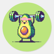 Avocardio Workout - Quirky 8-bit Fitness Avocado