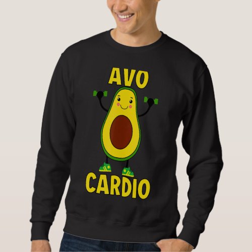 Avocardio Yoga Fitness And Training Avocado 2 Sweatshirt