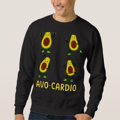 Avocardio Yoga Fitness And Training Avocado 3 Sweatshirt
