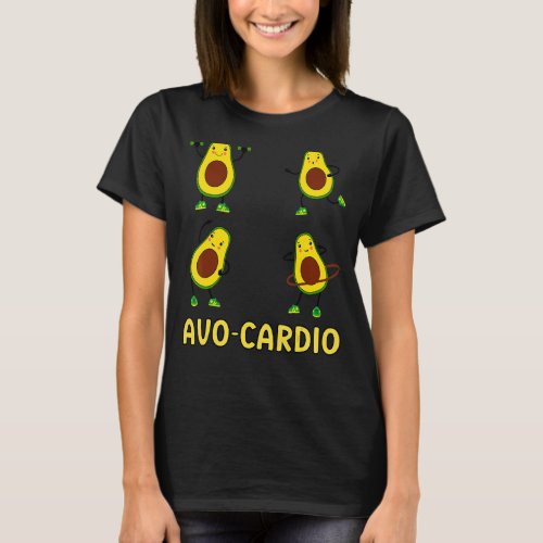 Avocardio Yoga Fitness And Training Avocado 3 T_Shirt