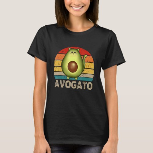 Avocato Avocado  Cat  Cute Cat Avocado Vegan T_Shirt