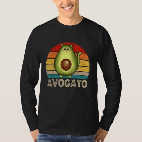 Avocato Avocado  Cat  Cute Cat Avocado Vegan T_Shirt