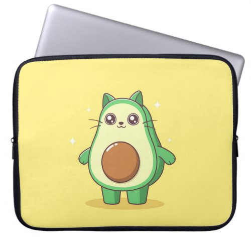 Avocato avocado cat kawaii cute laptop sleeve