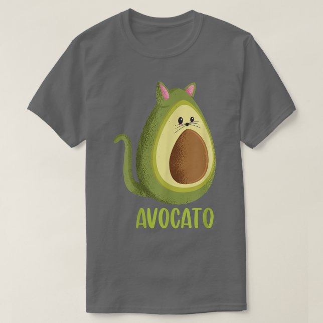 Avocato Avocado Cat Lover Cute Kawaii Cat Face Kit T-Shirt (Design Front)