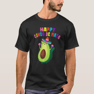 Avocato Avocado Cat Mexican Happy Cinco De Mayo T-Shirt