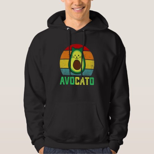 Avocato  Avocato Cat Meme Cute Avocado Vegan Funny Hoodie