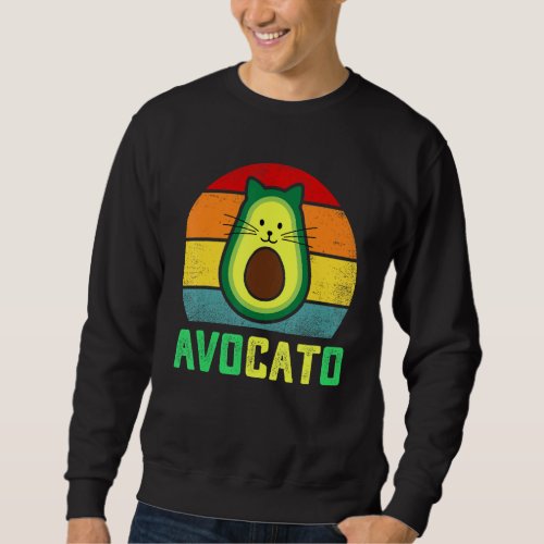 Avocato  Avocato Cat Meme Cute Avocado Vegan Funny Sweatshirt