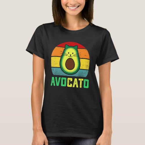 Avocato  Avocato Cat Meme Cute Avocado Vegan Funny T_Shirt