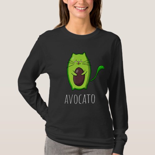 Avocato Avogato Avocado Cat Vegan T_Shirt