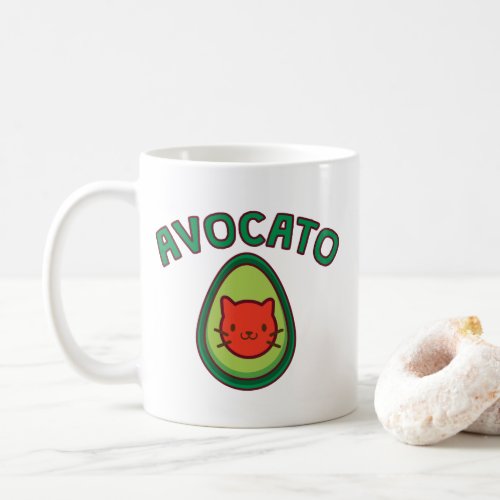 Avocato Cat and Avocado Funny Cat Lover Coffee Mug
