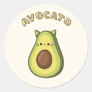 AVOCATO – Funny Cute Cat & Avocado Lovers Sticker