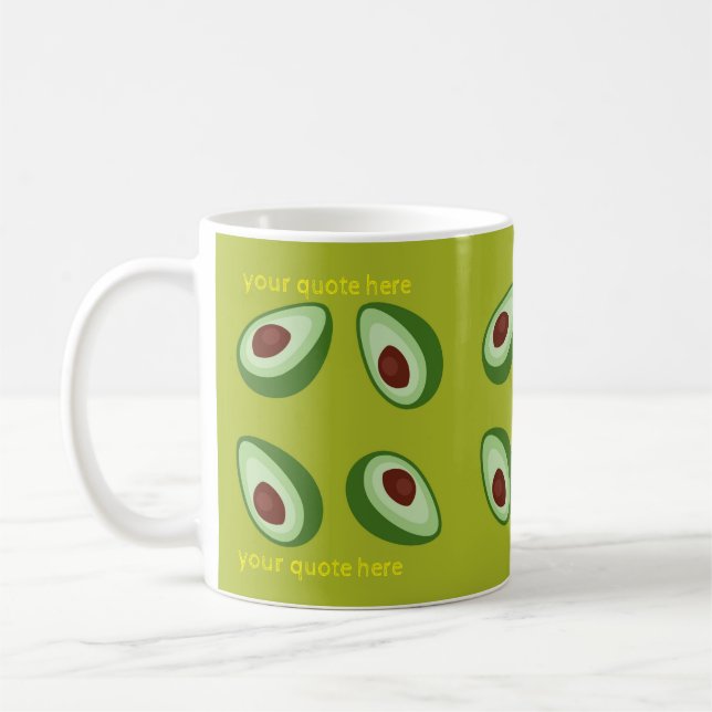 AVOCATO PATTERN editable Coffee Mug (Left)