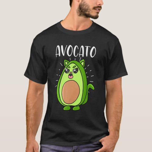 Avocato Vegan Avocado Cat Hangover Cat Owner Veget T_Shirt