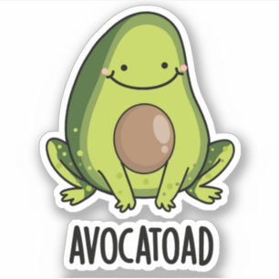 Avocatoad Funny Avocado Toad Pun Sticker