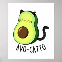 Avocatto Cute Avocado Cat Pun
