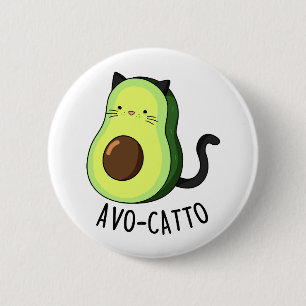 Avocatto Funny Avocado Cat Pun Button