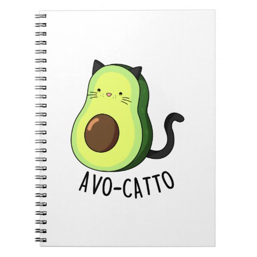 Avocatto Funny Avocado Cat Pun  Notebook