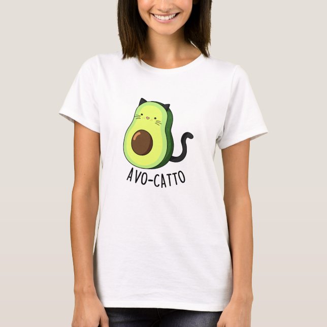 Avocatto Funny Avocado Cat Pun  T-Shirt (Front)