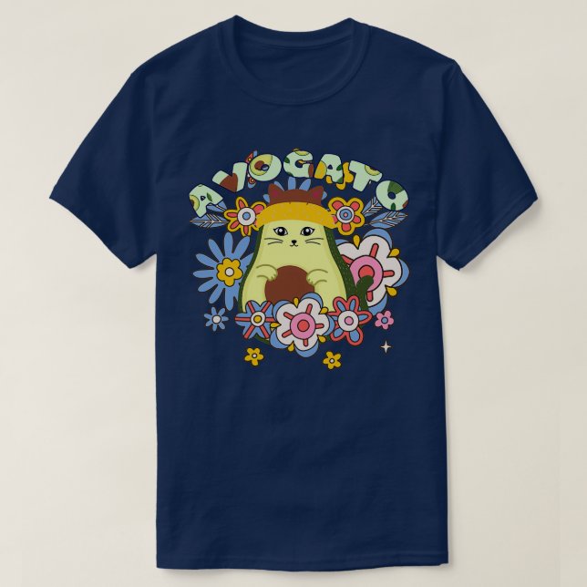 avocatto with flowers T-Shirt (Design Front)