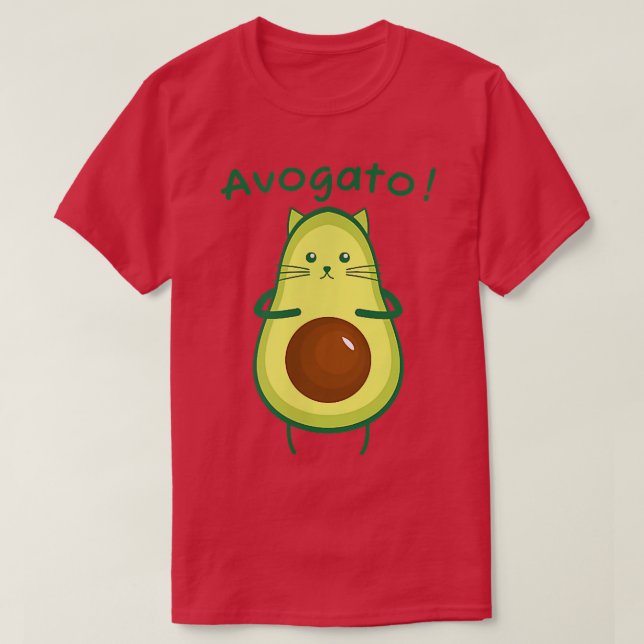 Avogato Avocado Cat Foodie lover  T-Shirt (Design Front)