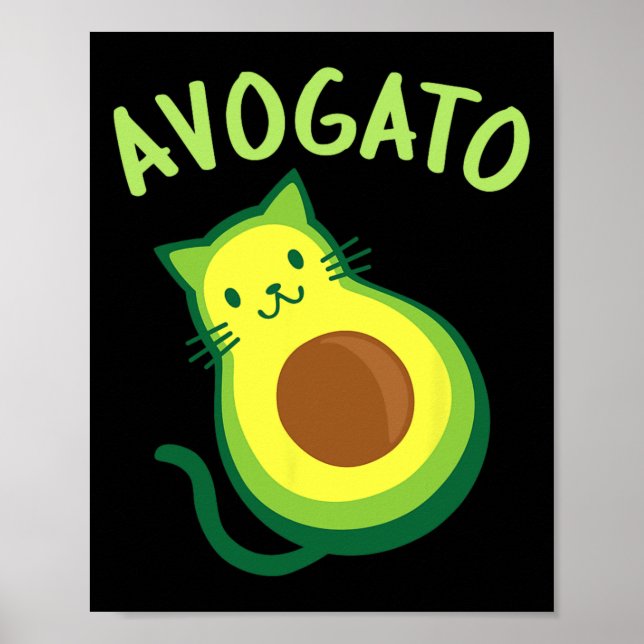 Avogato Cat Avocado - Funny Cinco De Mayo  Poster (Front)