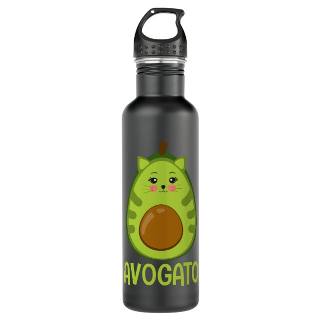 Avogato Cinco De Mayo Gift Cinco De Meow Stainless Steel Water Bottle (Front)