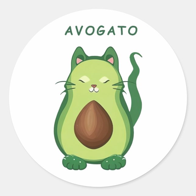 Avogato Classic Round Sticker (Front)