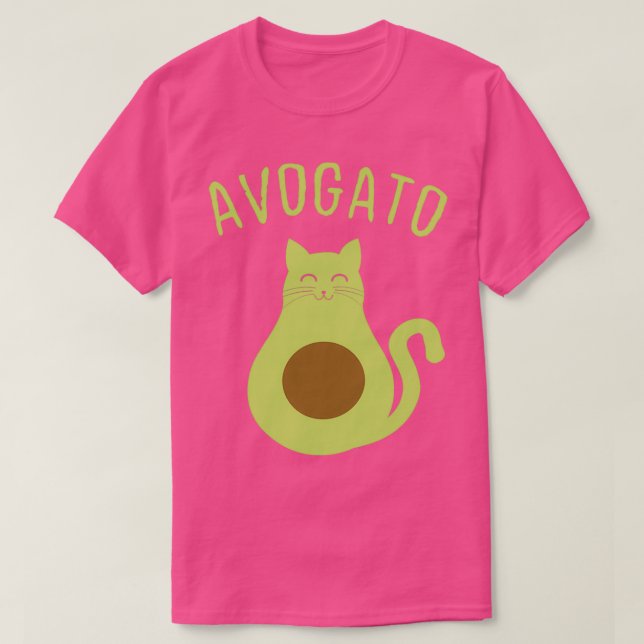 Avogato Funny Avocado Cat Cute Cat Face 2 T-Shirt (Design Front)