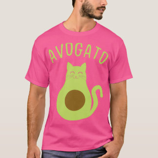 Avogato Funny Avocado Cat Cute Cat Face 2 T-Shirt