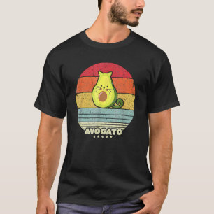 Avogato  Hola Retro Cat Avocado Cinco De Mayo Mexi T-Shirt