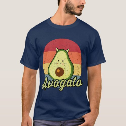 Avogato Retro Cat Avocado Cinco De Mayo  gift T_Shirt