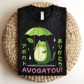 Avogatou Arigato Avocado Pun Cute Japanese Tri-Blend Shirt