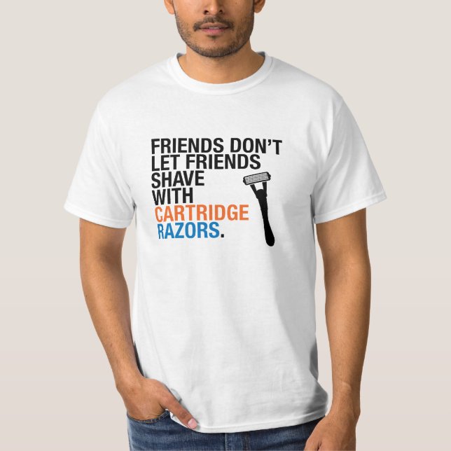Avoid Cartridge Razors - Light Tee (Front)