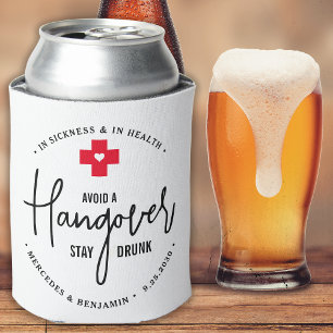 Avoid Hangover Stay Drunk Relief Kit Wedding Favor Can Cooler