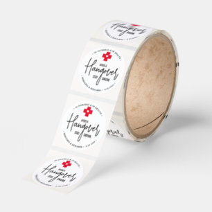 Avoid Hangover Stay Drunk Relief Kit Wedding Favor Classic Round Sticker