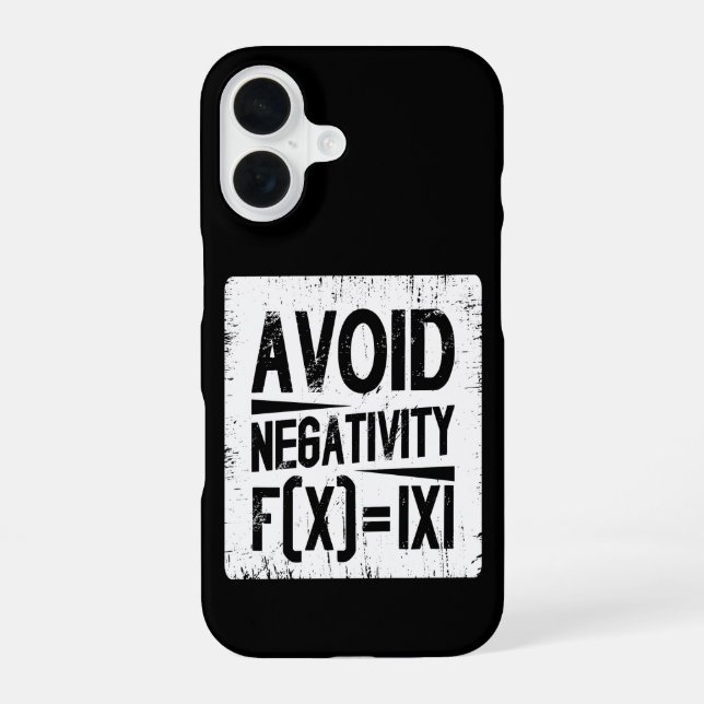 Avoid Negativity Absolute Value Equation Joke Iphone Case (Back)
