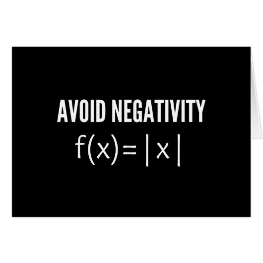 avoid negativity math equation (Front Horizontal)