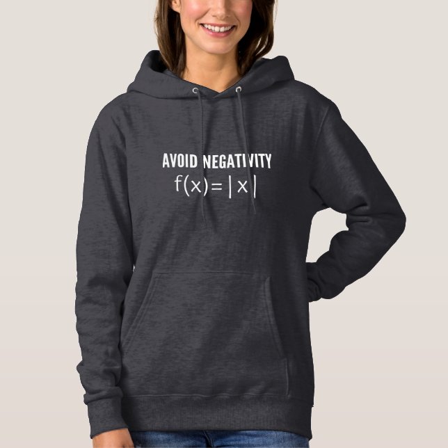 avoid negativity math equation hoodie (Front)