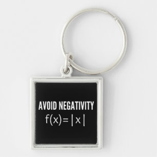 avoid negativity math equation keychain